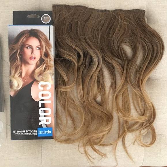 VIP Extensions Hairdo 16" Sombre Clip-In Hair Extension (1 Piece) Hair Extension Dark Olive Green R0290 BLACK PLUM SOMBRE,R0627 HAZEL OMBRE,R01625 BUTTERSCOTCH OMBRE,R0430 CHOCOLATE OMBRE,R01426 CARAMEL OMBRE,R01422 CHAMPAGNE  OMBRE