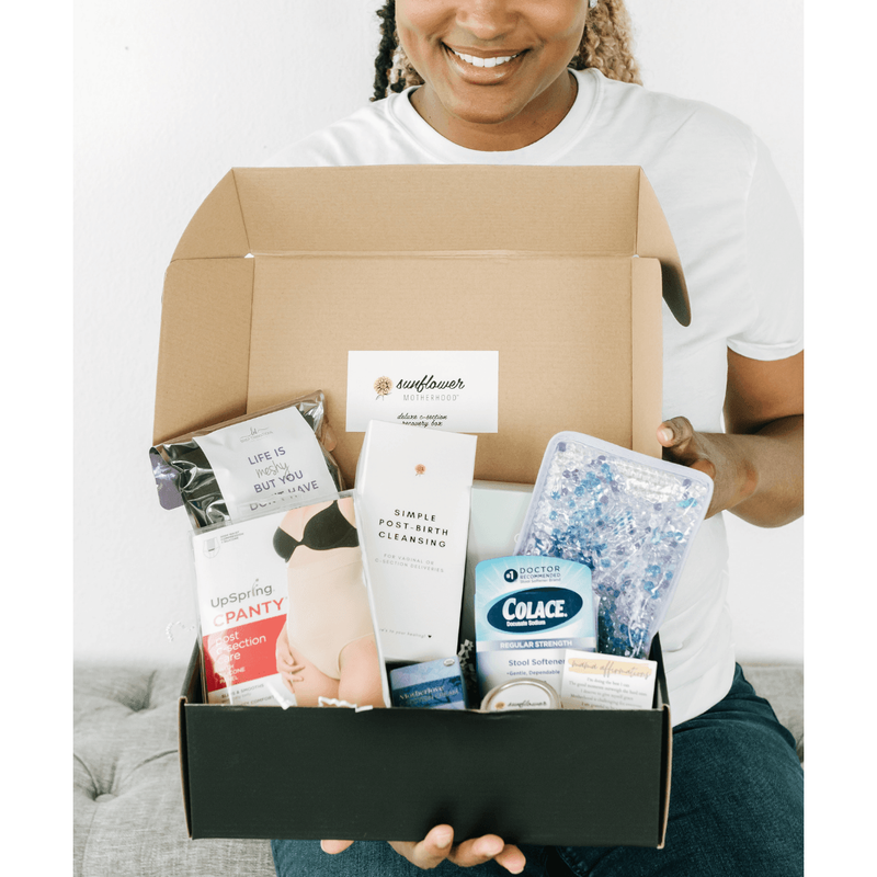 Sunflower Motherhood Deluxe C-Section Recovery Box Baby Gift Set Light Gray Small / Medium,Large / XL,2 XL