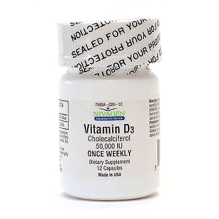 Nivagen Nivagen® Vitamin D3 (50,000IU) – High Potency Cholecalciferol Vitamins & Supplements Light Gray