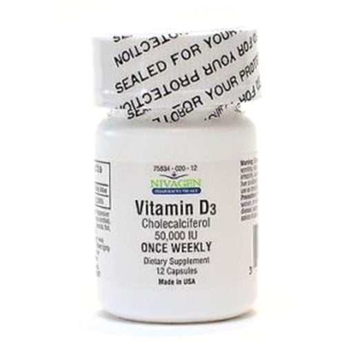 Nivagen Nivagen® Vitamin D3 (50,000IU) – High Potency Cholecalciferol Vitamins & Supplements Light Gray