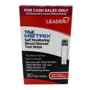 Leader Leader True Metrix Self Monitoring Blood Glucose Test Strips Blood Glucose Test Strips Gray