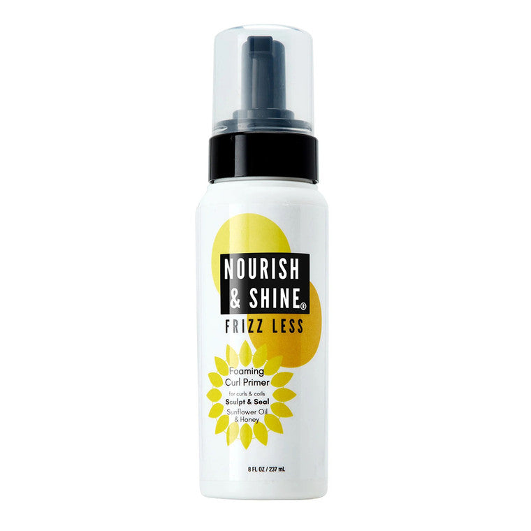Nourish & Shine Nourish & Shine Frizz Less Foaming Curl Primer 8 Fl Oz Hair Care White Smoke