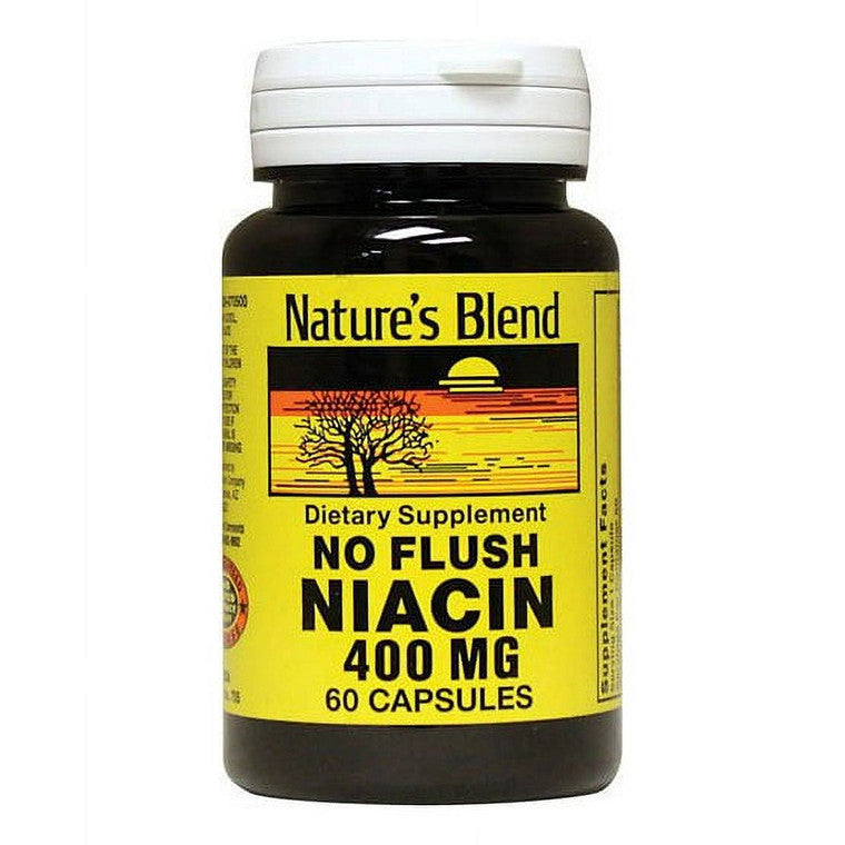 Nature's Blend Nature's Blend Niacin No Flush 400 Mg Capsules Vitamins & Supplements White Smoke