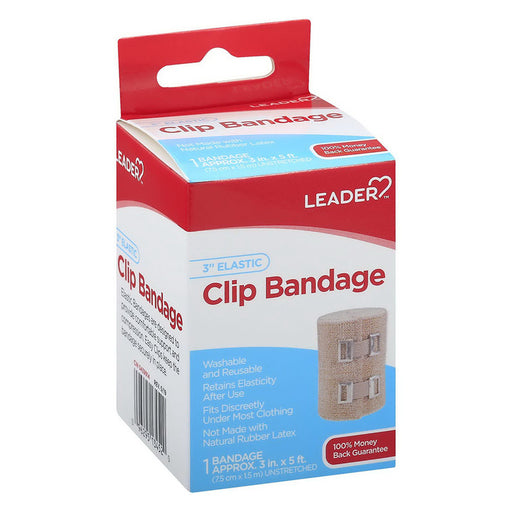 Leader Leader™ Elastic Clip Bandage – 3 Inch Width Medical Tape & Bandages White Smoke