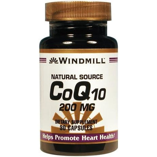 Windmill Windmill® Natural Source CoQ10 200 mg – Cardiovascular &amp; Energy Support (Capsules) Vitamins & Supplements White Smoke