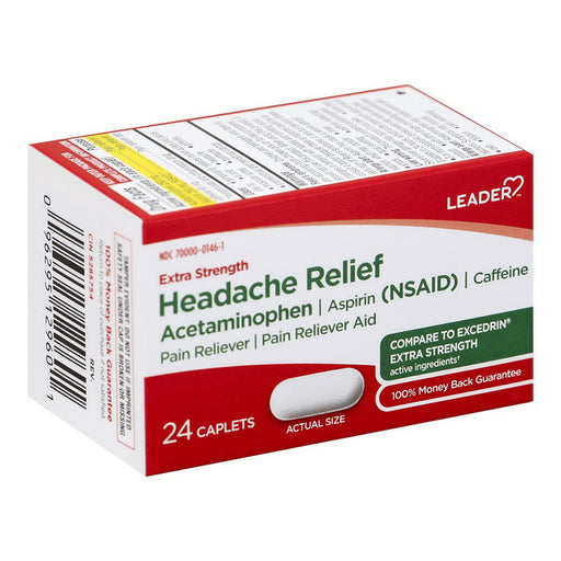 Leader Health Care Ldr Headache Relief Tb 24  Cplt es Medicine & Drugs White Smoke