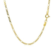 Bids.com 14k Yellow Gold Solid Figaro Chain 1.9mm Necklaces White Smoke 13 / Yellow Gold,16 / Yellow Gold,18 / Yellow Gold,20 / Yellow Gold,24 / Yellow Gold