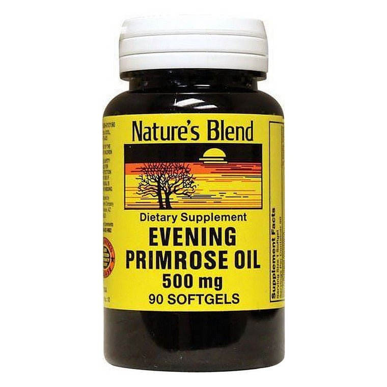 Nature's Blend Nature's Blend Evening Primrose Oil 500 Mg Soft Gel 90 Vitamins & Supplements White Smoke