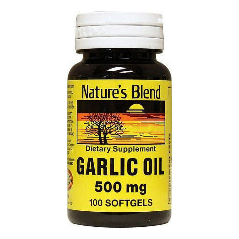 Nature's Blend Nature's Blend S Garlic Oil 500 Mg 100 Softgels Garlic White Smoke