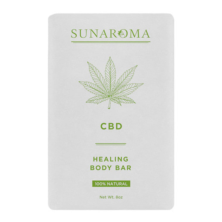 Sunaroma Sunaroma Cbd Healing Body Bar Soap, 8 Oz Bar Soap Light Gray
