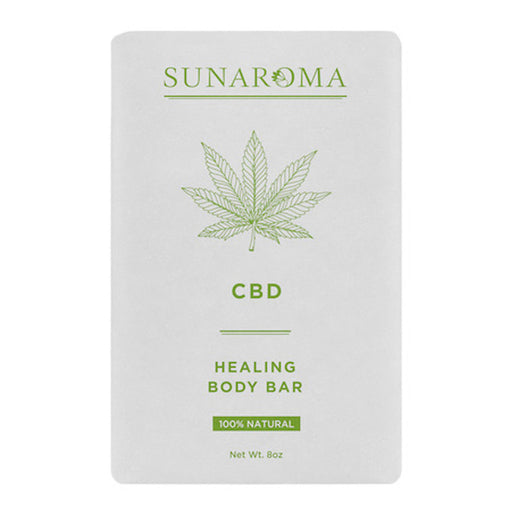 Sunaroma Sunaroma Cbd Healing Body Bar Soap, 8 Oz Bar Soap Light Gray