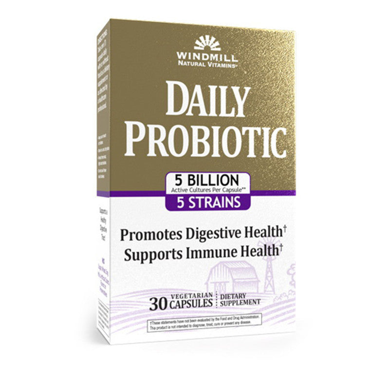 Windmill Health Windmill Health® Daily Probiotic – 5 Billion CFU – Capsules Vitamins & Supplements White Smoke