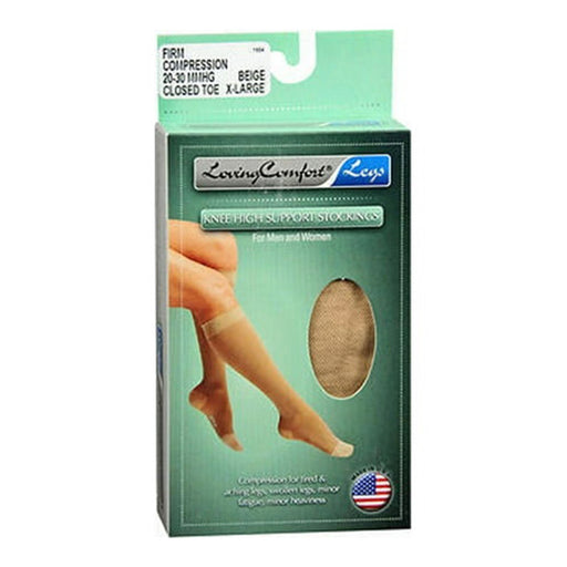 Scott Specialties Loving Comfort® Knee High Support Stockings – Firm Compression (Beige, XL) Tortillas & Wraps Powder Blue