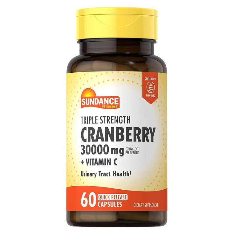 Sundance Sundance Vitamins Ultra Triple Strength Cranberry 15,000 Mg + Vitamin C - 60 Capsules Vitamins & Supplements White Smoke