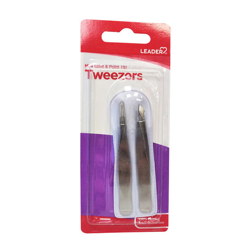 Leader Leader Tweezers Mini Slant And Point With Case Personal Care Light Gray