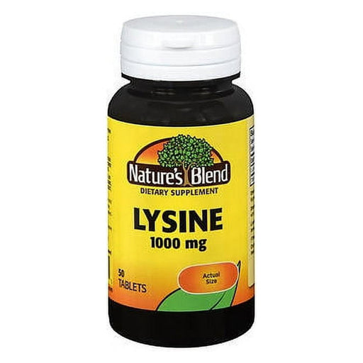 Nature's Blend Nature's Blend Lysine, 1000 Mg, 50 Tabs Vitamins & Supplements White Smoke