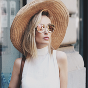 zeroUV Women's Modern Flat Lens Cat Eye Metal Sunglasses A323 Sunglasses Light Gray Gold Pink Mirror,Silver Silver Mirror,Gold Blue Mirror,Gold Gold Mirror,Black Purple Mirror