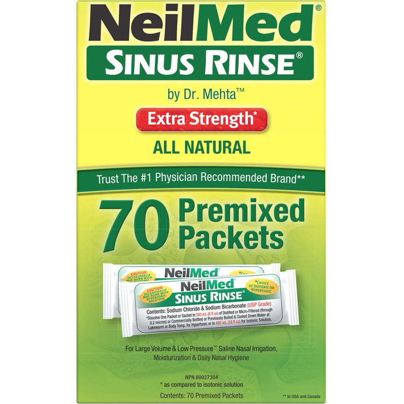 Neilmed Neilmed Sinus Rinse Extra Strength Hypertonic 70 Packets Medicine & Drugs Light Goldenrod
