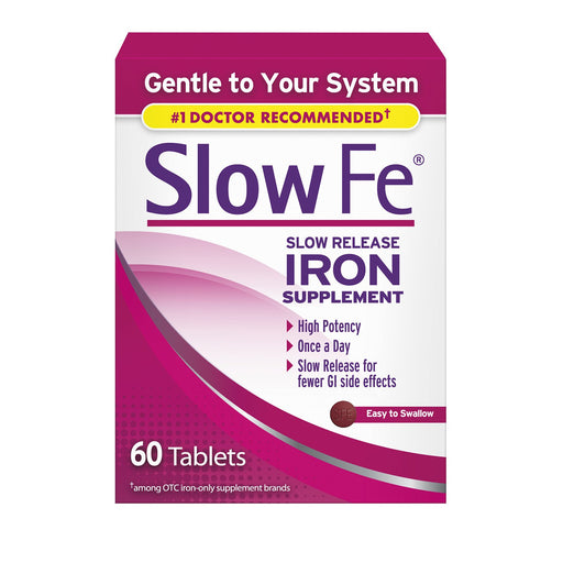 Slow Fe Slow Fe 2 Pack - Release Iron Tablets 60 ct Vitamins & Supplements White Smoke