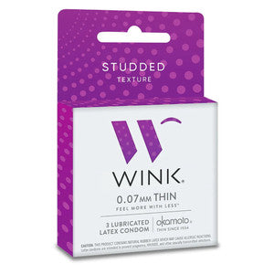 wink Wink™ Studded Texture Lubricated Condoms Condoms Lavender