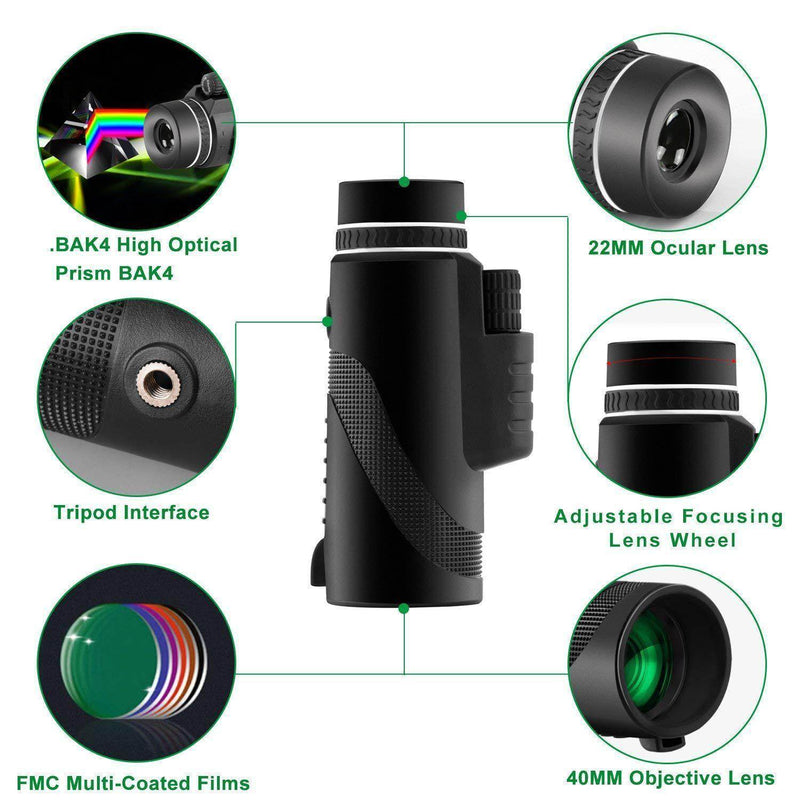 SmartPursue™ Handheld monocular telescope Mini Binoculars White Smoke Black / 40X60,Black / 80x100,Black B standard configuration / 80x100,Black B / 80x100,Green standard configuration / 80x100,Green / 80x100