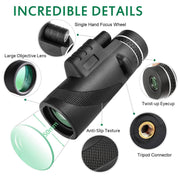 SmartPursue™ Handheld monocular telescope Mini Binoculars White Smoke Black / 40X60,Black / 80x100,Black B standard configuration / 80x100,Black B / 80x100,Green standard configuration / 80x100,Green / 80x100