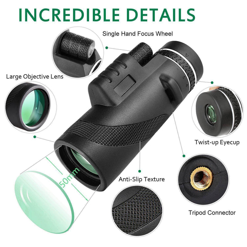 SmartPursue™ Handheld monocular telescope Mini Binoculars White Smoke Black / 40X60,Black / 80x100,Black B standard configuration / 80x100,Black B / 80x100,Green standard configuration / 80x100,Green / 80x100