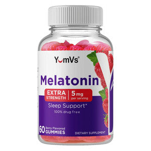 YumVs Yumvs Melatonin Extra Strength Sleep Support 5 Mg Gummies Vitamins & Supplements White Smoke