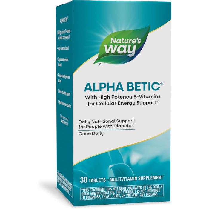 Nature's Way Alpha Betic For Diabetic Health  Once A Day Multi Caplets 30Ct Vitamins & Supplements Lavender