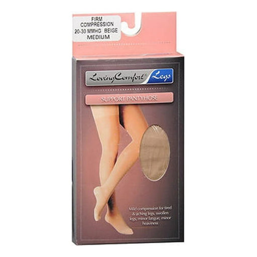 Loving Comfort Loving Comfort® Firm Compression Stockings – 20-30 mmHg  (Beige - Medium) Personal Care Dim Gray