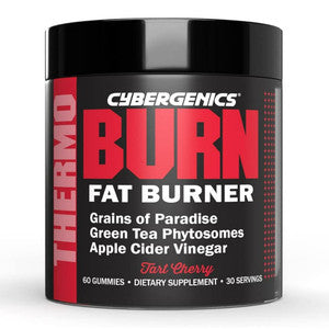 0 Cybergenics Burn Fat Burner Gummies, Tart Cherry - 60 Count Chewable Supplement Fitness & Nutrition White Smoke