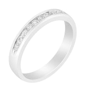 Bids.com 18K White Gold 1/4 Cttw Channel Set Brilliant Round-Cut Diamond Classic 11 Stone Wedding Band Ring (E-F Color, I1-I2 Clarity) - Size 5 Rings White Smoke 10 / 18k White Gold,8 / 18k White Gold,6 / White.Gold,5 / White.Gold,7 / White.Gold,9 / White.Gold