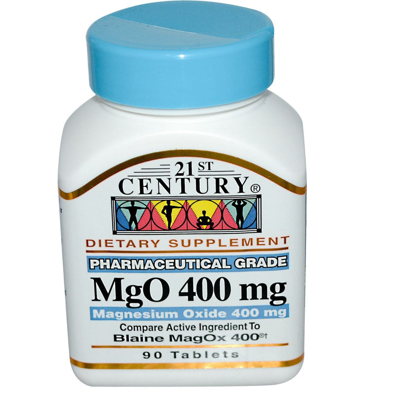 21st Century 21st Century® Magnesium 400 mg – 90 Tablets Vitamins & Supplements White Smoke