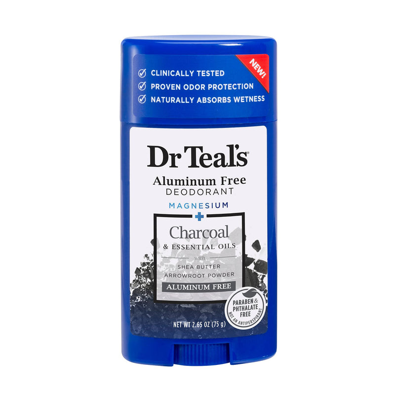 Dr Teal's Dr Teal's Deodorant, Aluminum Free, Charcoal 2.65 Oz Deodorant White Smoke