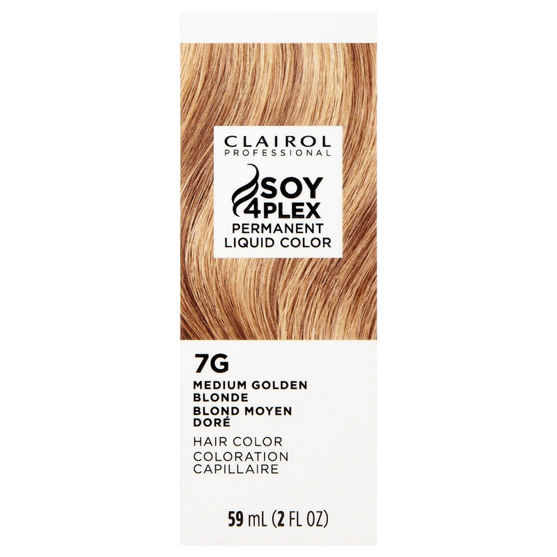 Clairol Professional Clairol Professional Soy4Plex 7G/41G Medium Golden Blonde LiquiColor Permanent Hair Color Hair Color White Smoke