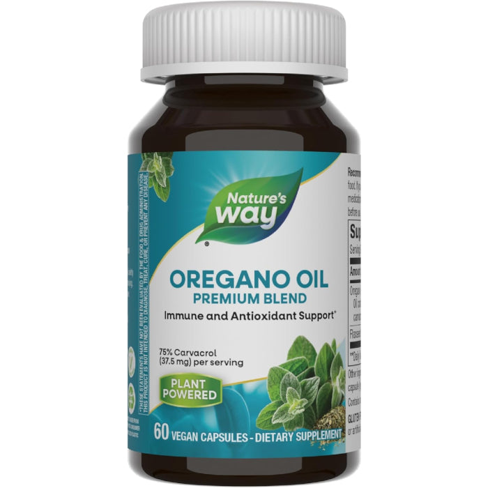 Nature's Way Nature's Way Standardized Oregano Oil Vegan Capsules Vitamins & Supplements Gray