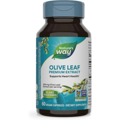 Nature's Way Nature's Way Premium Extract, Olive Leaf, 250 Mg, 60 Vegan Capsules Vitamins & Supplements White Smoke