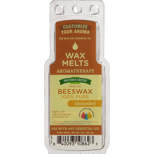 Nature's Truth Nature's Truth Unscented Aromatherapy Beeswax Wax Melts 2 Oz. Clamshell Wax Tarts Light Gray
