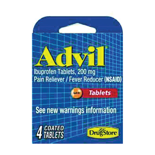 Lil Drug Store Advil Pain Relief Tablets, Ibuprofen 200mg, 4 Count Personal Care Dark Slate Blue