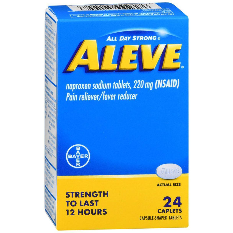Aleve Aleve All Day Strong 220 Mg Pain Reliever/Fever Reducer 24 Caplets Medicine & Drugs Dodger Blue