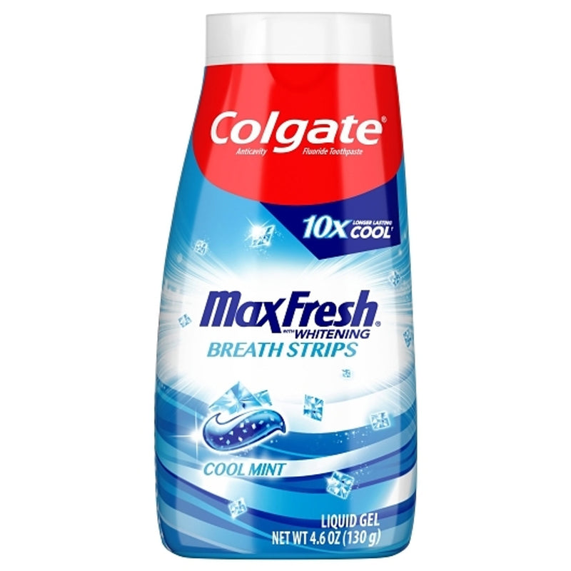 Colgate Colgate Max Fresh Cool Mint Liquid Gel Anticavity Fluoride Toothpaste, 4.6 Oz Toothpaste White Smoke