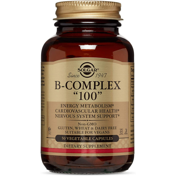 Solgar Solgar Vitamin B-Complex "100" Vegetable Capsules, 50 Vitamins & Supplements White Smoke