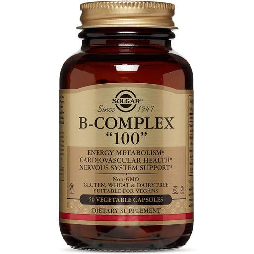 Solgar Solgar Vitamin B-Complex "100" Vegetable Capsules, 50 Vitamins & Supplements White Smoke