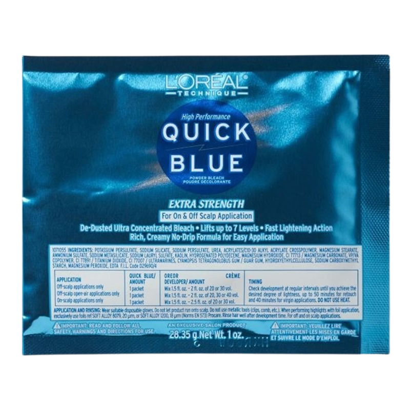 L'Oreal L'Oreal L'Oréal Quick Blue Bleach Powder Packet 1oz Bleach Midnight Blue