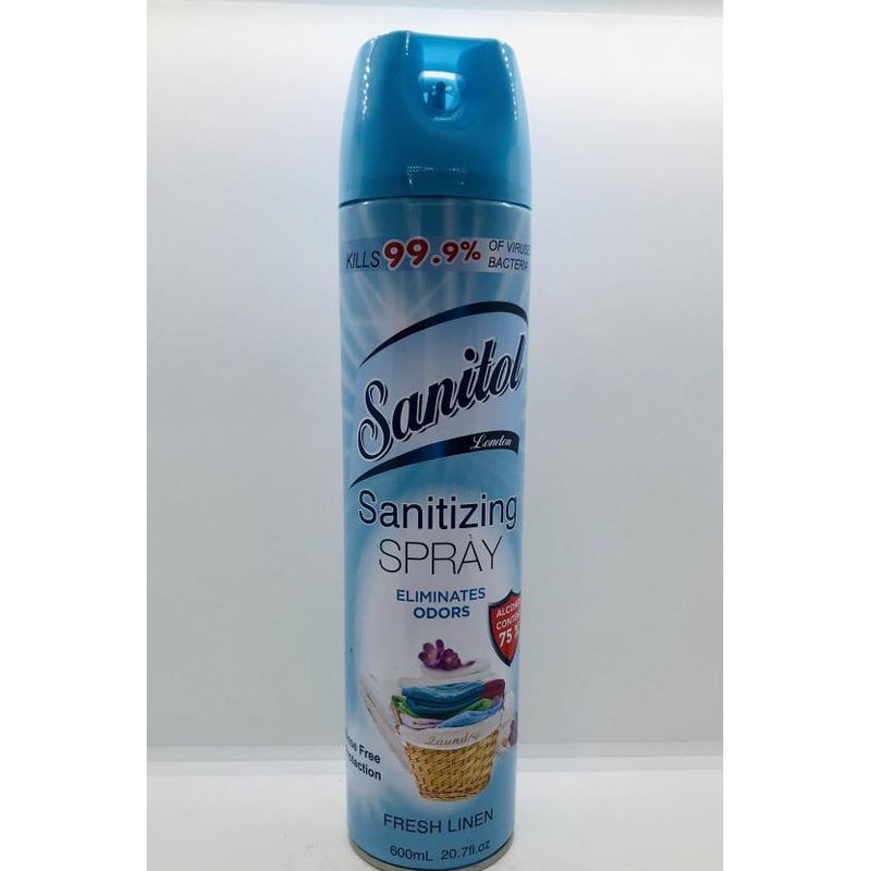 0 Sanitol Sanitizing Spray Eliminates Odors 600ml Gray