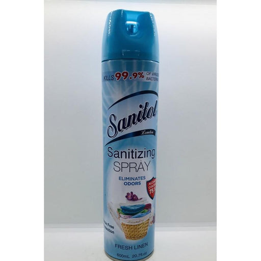 0 Sanitol Sanitizing Spray Eliminates Odors 600ml Gray