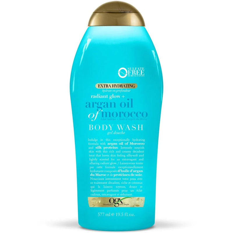 OGX OGX Radiant Glow + Argan Oil of Morocco Extra Hydrating Body Wash, 19.5 oz Body Wash White Smoke