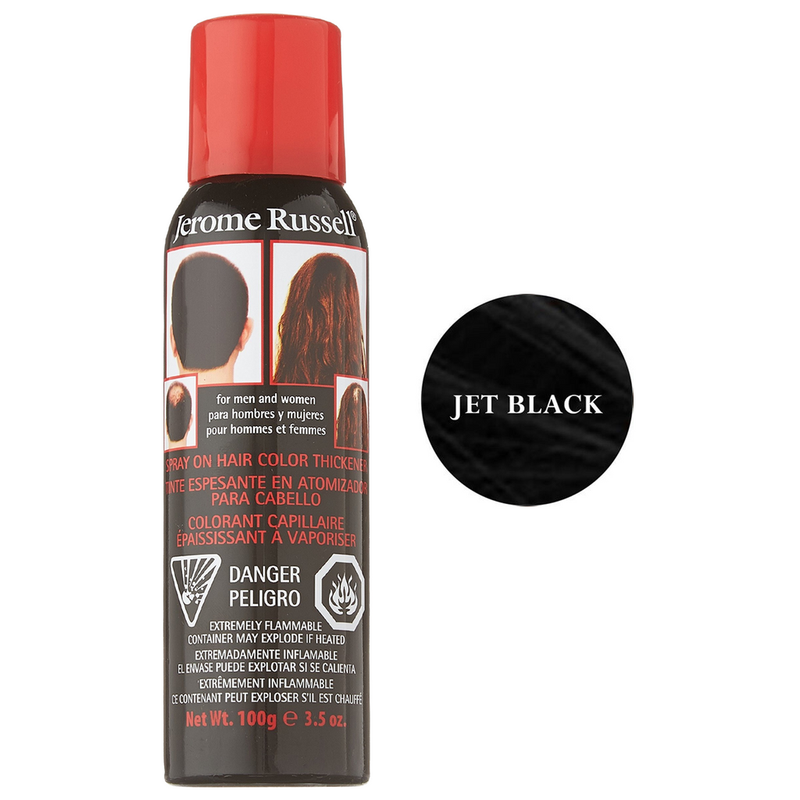Jerome Russell Jerome Russell Spray On Hair Color Thickener, Jet Black, 3.5 Oz Hair Color White Smoke