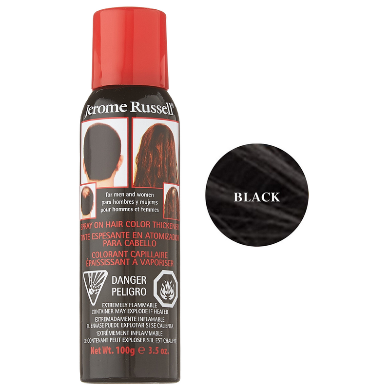 Jerome Russell Jerome Russell Spray On Hair Color Thickener, Black, 3.5 Oz Hair Color White Smoke