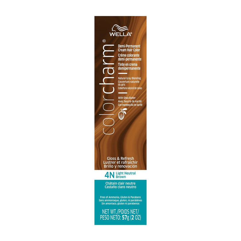 Wella Wella ColorCharm Demi-Permanent Creme Hair Color 2 Oz - 4N Light Neutral Brown Hair Color Sienna
